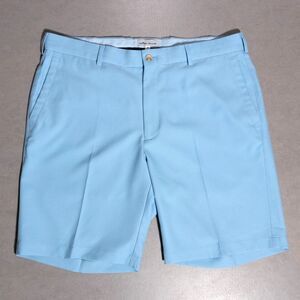 Peter Millar Salem High Drape Performance Golf Chino Shorts Men's 36 Powder Blue